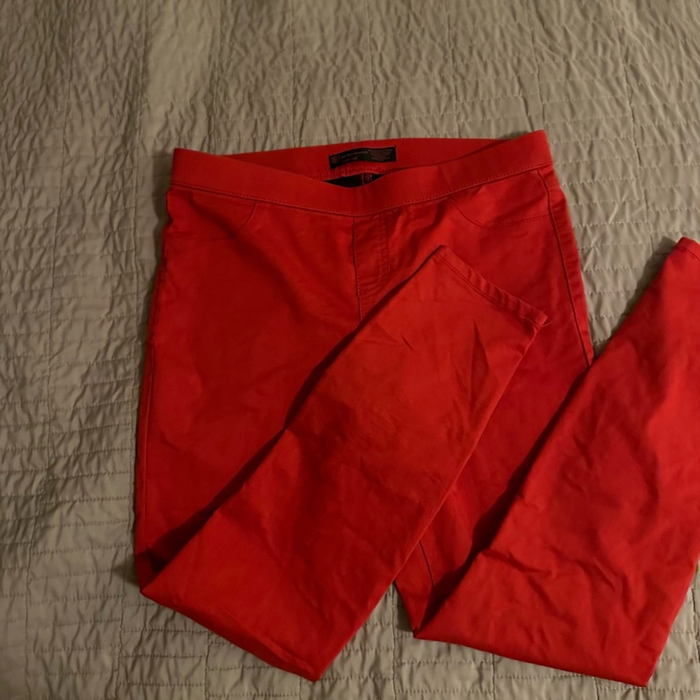 No Boundaries Red Jeggings Bold Statement Fit